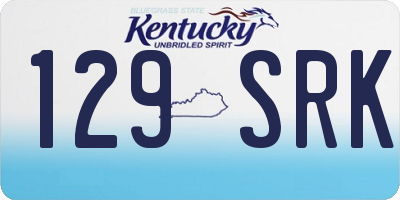 KY license plate 129SRK