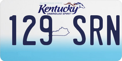 KY license plate 129SRN