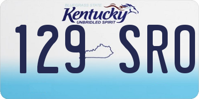 KY license plate 129SRO