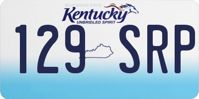KY license plate 129SRP