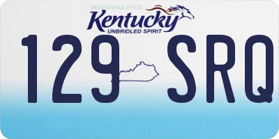 KY license plate 129SRQ