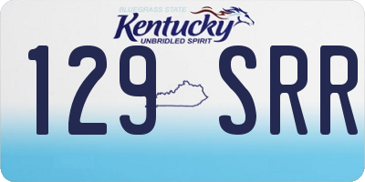 KY license plate 129SRR