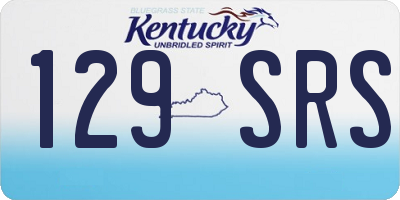 KY license plate 129SRS