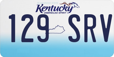 KY license plate 129SRV