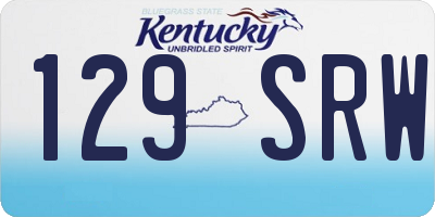KY license plate 129SRW