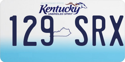 KY license plate 129SRX