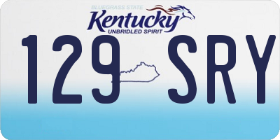 KY license plate 129SRY