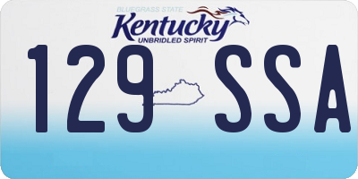 KY license plate 129SSA
