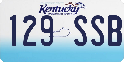 KY license plate 129SSB