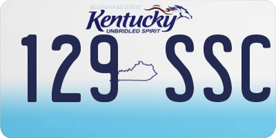 KY license plate 129SSC