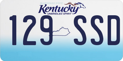 KY license plate 129SSD