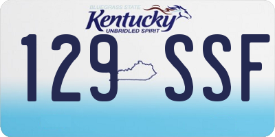 KY license plate 129SSF