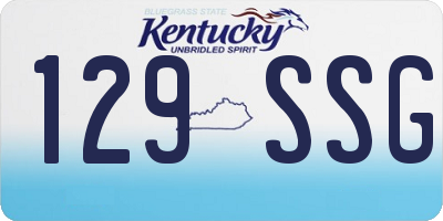 KY license plate 129SSG