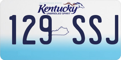 KY license plate 129SSJ