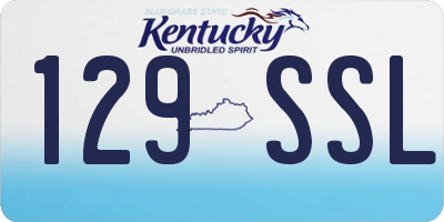 KY license plate 129SSL