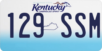 KY license plate 129SSM