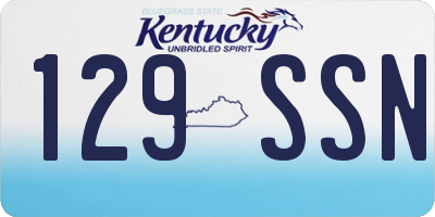 KY license plate 129SSN