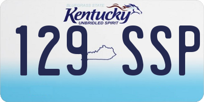 KY license plate 129SSP