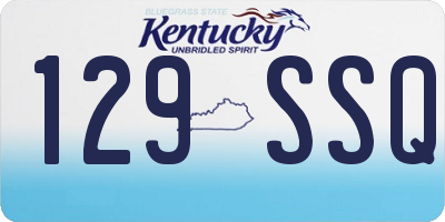 KY license plate 129SSQ