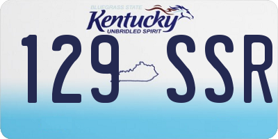 KY license plate 129SSR