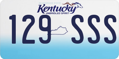 KY license plate 129SSS