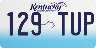 KY license plate 129TUP