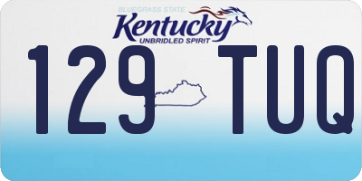 KY license plate 129TUQ