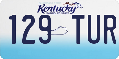 KY license plate 129TUR