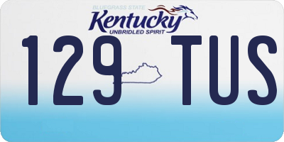 KY license plate 129TUS