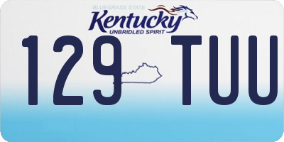 KY license plate 129TUU