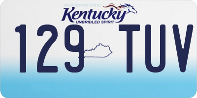 KY license plate 129TUV