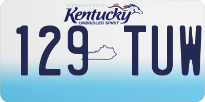 KY license plate 129TUW