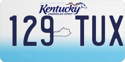 KY license plate 129TUX