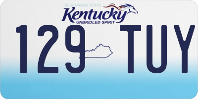 KY license plate 129TUY