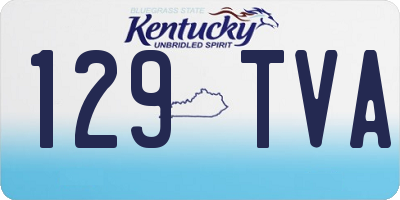 KY license plate 129TVA