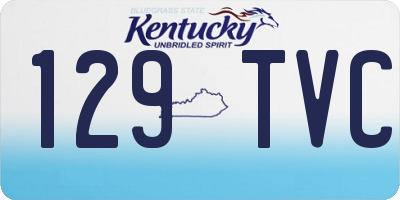 KY license plate 129TVC