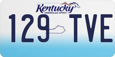 KY license plate 129TVE