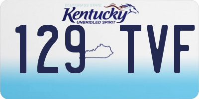 KY license plate 129TVF