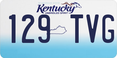 KY license plate 129TVG