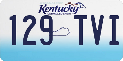 KY license plate 129TVI