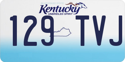 KY license plate 129TVJ