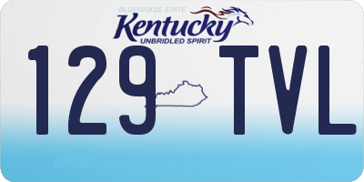 KY license plate 129TVL