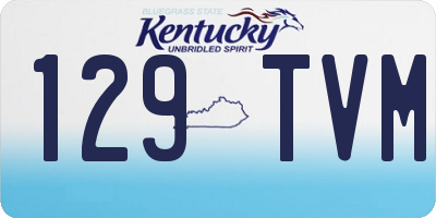 KY license plate 129TVM