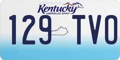 KY license plate 129TVO