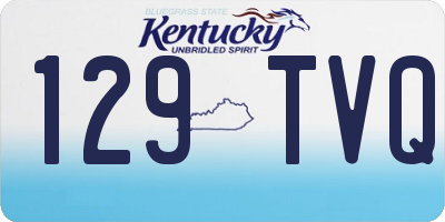 KY license plate 129TVQ