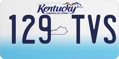 KY license plate 129TVS