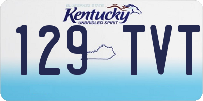 KY license plate 129TVT