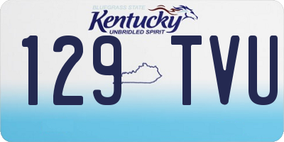 KY license plate 129TVU