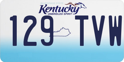 KY license plate 129TVW