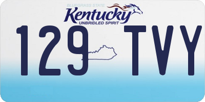 KY license plate 129TVY